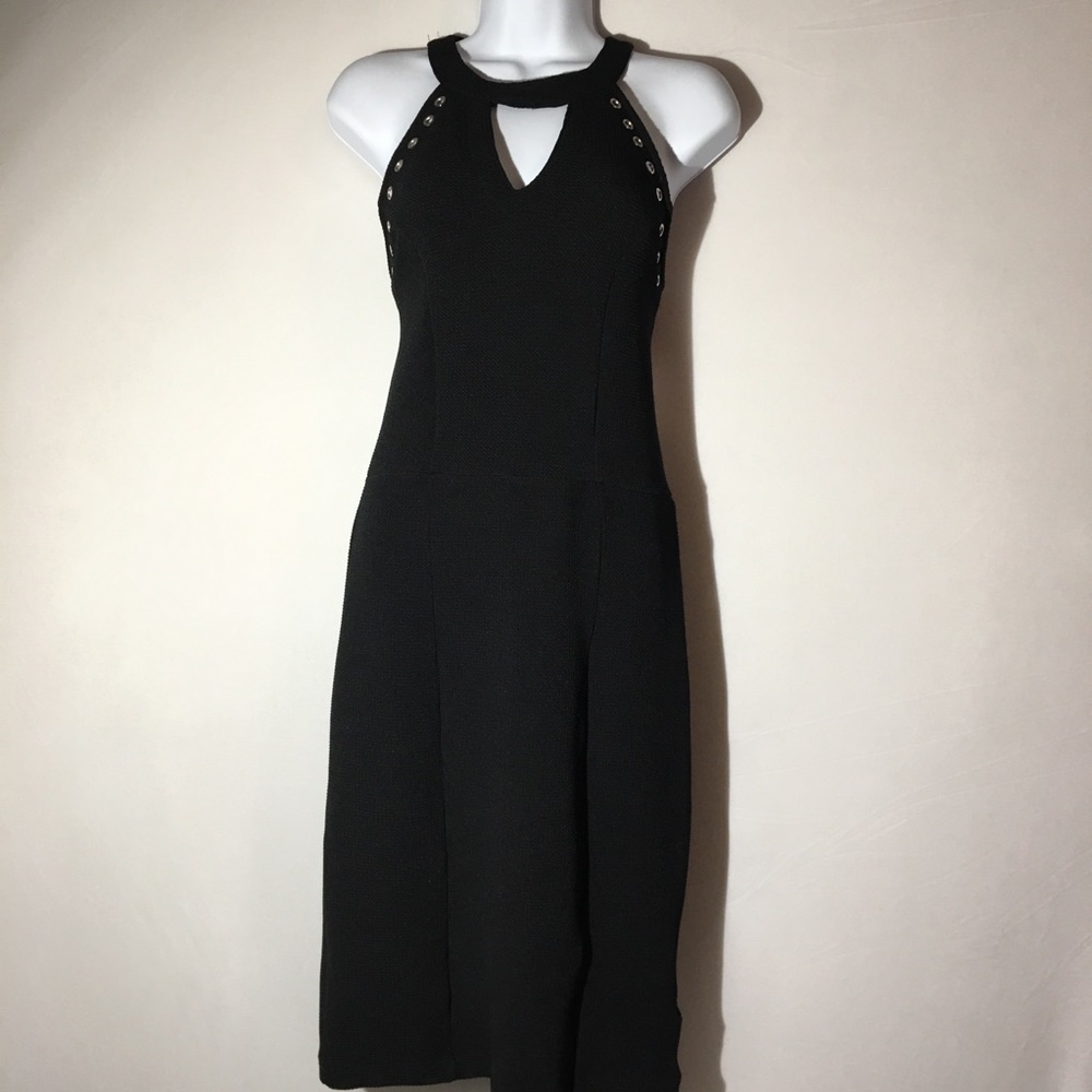 XOXO Halter Embellished Black dress